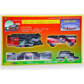 Resim Pasifik Toys Western Express 12 Parça Işıklı Ve Sesli 3lü Tren Seti 7019 