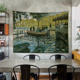 Resim La Grenouillère - Monet Duvar Örtüsü - 160 cm x 220 cm 