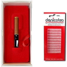 Resim Denicotea Nice 25100 Karbon Filtreli 6Mm Lüks Sig.Ağızlığı Ceviz 