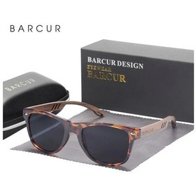 Resim Barglasses Tasarım Ahşap Güneş Gözlükleri Adam Doğal Ceviz Güneş Gözlüğü Kadın Leopard Gray Altın 