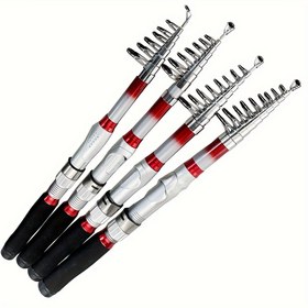 Resim Teleskopik Balıkçılık Çubuğu Karbon Fiber Küçük Deniz Balıkçılığı Çubuğu Dönen Ultra Kısa Taşınabilir Seyahat Büyük Halka Kaymaz Sap 1.8m-3.6m/1.96yds-3.93yds 