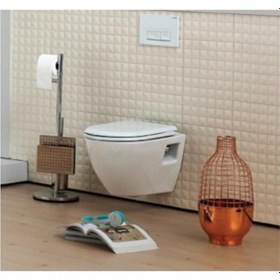 Resim Creavit Tp325 Asma Klozet + Yeni Slim Yavaş Kapanır Kapak Kc5000- 