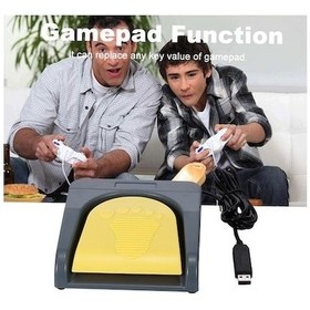 Resim Ankatek Tuşu Pedalı Özel Oyun Ortam Metre Kolu Kısayol Kablo İle. Gri Çoklu Ayak Anahtarı 2 Qj, Ergonomik Tasarım 