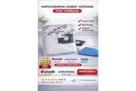Resim ÖZ BEYAZ EŞYA Beko - RS-8131 Toz Robot Süpürge (Toz Torbası 1 Adet ve Mopu 1 Adet) 