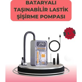 Resim Çok Fonksiyonlu Araç, Bisiklet, Top Uyumlu Elektrikli Hava Pompası 