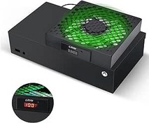 Resim G-STORY Xbox Series S için fan, fan hızı otomatik olarak sıcaklığa göre ayarlanır, iki sıcaklık, sessiz, 3 hız 1500/1750/2000 devir/dakika (140 mm) RGB LED'li 