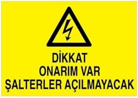 Resim Dikkat Onarım Var... Uyarı Tabelası - 35x50 Alüminyum Kompozit Panel - Ş17 