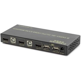 Resim HADRON Hdx1325 Hdmi Kvm Switch 2Giriş 1Çıkış 4K Hdmi + 1Giriş 3Çıkış Usb Kvm Kumandalı 7Port 