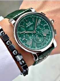 Resim Romanson Fonksiyonlu Deri Kordon Yeşil Renk Çelik Kasa Erkek Kol Saati 1134.15MR 