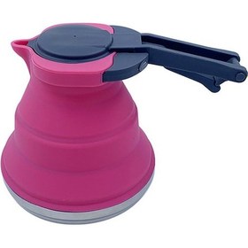 Resim Moveevo Kampanya 1500ml Katlanabilir Silikon Çaydanlık - Seyahat & Kamp İçin Pratik Pembe 