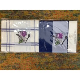 Resim İpekçe Pike Mutfak Havlusu 2 Adet Koyu Mavi 