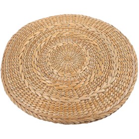 Resim Zemin Koltuk Minderi Tatami Dokuma Hasır Yuvarlak Şekil Seccade 39.00X39.00X1.50CM Oturma Konforu 1 Adet 