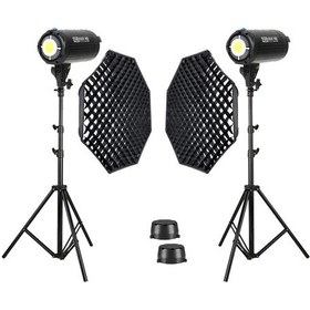 Resim Gdx HD-200W Led Video Işığı 2'li Set - 120 Softbox + Işık Ayağı 