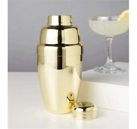 Resim Mojito Tokmağı Siyah 20.7 cm ve Gold Shaker 350 ml Metal Süzgeçli Koktely Tokmak Shaker Seti 