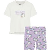 Resim Skechers Graphic Kız Çocuk Beyaz Tişört 