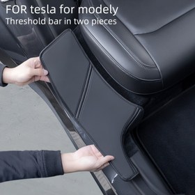 Resim For Tesla için Model Y Kapı Arka Eşi Koruyucu Mat, Suni Deri Malzeme, Kir Dirençli, Kaymaz, Çizik Dirençli, Kolay Kurulum, Kapı Koruma Matı 