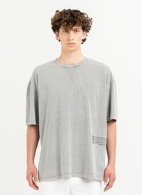 Resim Bisiklet Yaka Gri Erkek T-Shirt ZR24MSS03050 