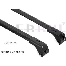 Resim Erkul Skybar V2 Siyah 125 Cm Tavan Barı/ara Atkı Flush Tip Çıtaların Geneli Için 