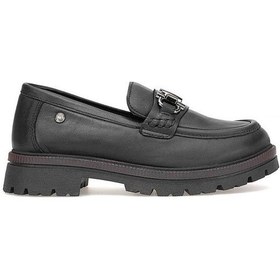 Resim Mammamia D25ka-3195 Kadın Loafer Deri Ayakkabı Siyah 