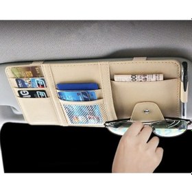 Resim Point Güneşlik Arkası Organizer Cdlik Gözlük Tutucu Kartlık Bej 