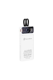 Resim Auris DX159 - 10000 mAh 22.5W Type-C Ve Lightning Kablolu Hızlı Şarj Özellikli Taşınabilir Şarj Aleti-Beyaz 