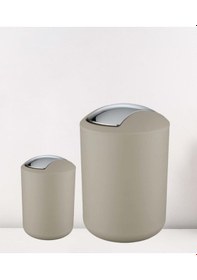 Resim 2'li Çöp Kovası Bej Brasil Model 18 X 15 - 31 X 19,5 