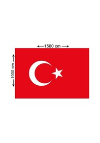 Resim Türkiye Cumhuriyeti Bayrağı 100x150cm Metre -raşel Kumaş -büyük Bayrak 1 