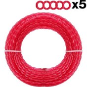 Resim Worx Wa0209 Wg185e/wg186e İçin 2.4mm 20 Metre 5x 4m Pro-grade Spiral Burgulu Yedek Misina 