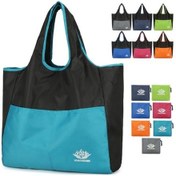 Resim Tongxida Su Geçirmez Katlanır Mavi Omuz Çantası, Seyahat Çantaları İçin Mavi 