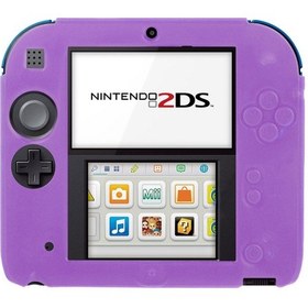 Resim Nintendo 2ds İçin Saf Renk Ultra İnce Silikon Kılıf Mor 