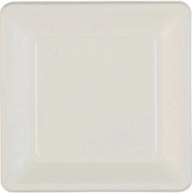 Resim Ekolojik Kare Karton Tabak 16 Cm- 25 Li Beyaz 