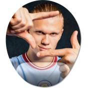 Resim Pixxa Erling Haaland - Manchester City Bilek Destekli Mousepad Model - 1 Oval 