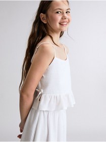 Resim LC Waikiki LCW Kids Kare Yaka Fiyonk Detaylı Kız Çocuk Bluz 