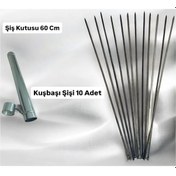 Resim 10 Adet Kuşbaşı Şişi,şiş Kutusu 60 Cm, Şiş Kabı,galvaniz Şiş 