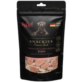 Resim Reflex Snackies Natural Tavuklu ve Balıklı Sushi Tahılsız Köpek Ödül Maması 90 G 