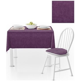 Resim Açık Mor Düz Renk Petek Dokuma Masa Örtüsü 120x140 