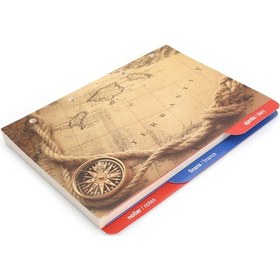 Resim 2K Organizer Ajanda Yedeği 4 Delikli A5 Tarihsiz Kareli Blok ivory Kağıt 15x21 CM YDK3 Çok Renkli 