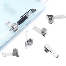Resim 1/3/5 adet Bahar Kalem Tutucu Klips - Metal Karbon Çelik Kalem Tutucu Klipsler - Tükenmez Kalem, Dolma Kalem, Markerlar için Dayanıklı Kalem Saklama Döngüsü - Öğrenciler & Yazarlar için Mükemmel Hediye 