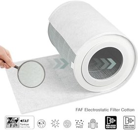 Resim Faf Fresh Air Filter 10 Adet Elektrostatik Pamuk, Xiaomi Purifier Serileri İle Uyumlu Hava Temizleyici Filtre Üstü Elektrostatik Toz Tutucu Koruyucu (PRO H) 