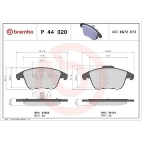 Resim Volvo S80 On Fren Balatasi 2.0t 2010-2011 Brembo P44020 