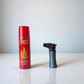 Resim FourForce Jet Flame Lighter KDR2044 ve Pargas Ekstra Saflaştırılmış Bütan Çakmak Gazı Çoklu Nozullu 270ML 