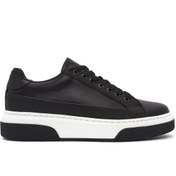Resim Derimod Erkek Siyah Bağcıklı Kalın Tabanlı Deri Sneaker,Kışlık Spor Ayakkabı 25WFD610918 