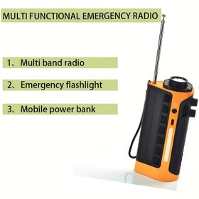 Resim 2025 Yeni Acil Durum Radyosu: El Krikolu/Güneş Enerjili/USB Şarj, WB/FM/AF Çok Bantlı Yayın, Kampçılık ve Afet Yardım 