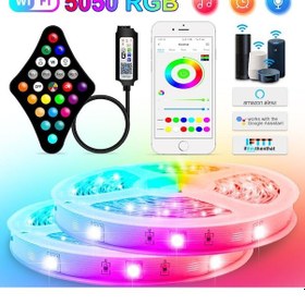 Resim 30m Led Şerit Işık Rgb 5050 Su Geçirmez App Uzaktan Kumanda Yatak Odası Atmosfer Aydınlatma Neon Işıkları App Waterproof&10m 