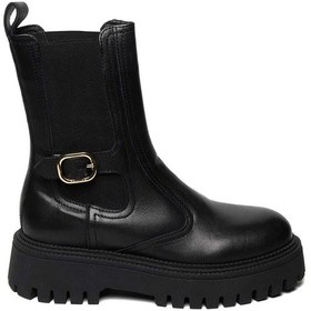 Resim Bestello Bağcıksız Tokalı Termo Taban Düz Bot 332-9182 Kadın Bot Siyah 