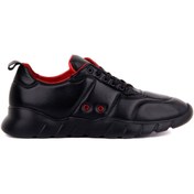 Resim Sail Lakers - Siyah Deri Erkek Sneaker 