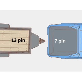 Resim Karavan/römork Elektrik Bağlantısı Adaptörü: 7 Pin'den 13 Pin'e Dönüştürücü 