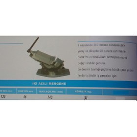 Resim 2Iki Açılı Mengene 125 MM 