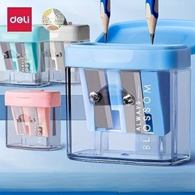 Resim 1 adet Deli'nin Güçlü Çift Delikli Kalem İçi Makinesi, Dayanıklı ve Çeşitli Çaplı Kalemler İçin Uygun Büyük Çaplı Üçgen Kalem İçi Makinesi, Okula Dönüş, Kırtasiye, Okula Dönüş 