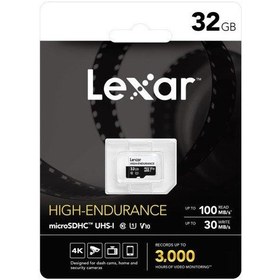 Resim Lexar High Endurance LMSHGED032G-BCNNG 32 GB Micro SD 100 MB V10 Hafıza Kartı 